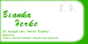 bianka herke business card